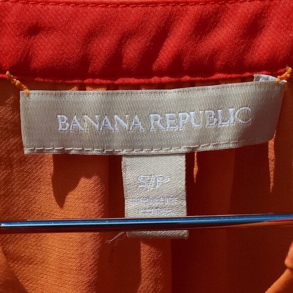 ATTRACTIVE BANANA REPUBLIC Orange Flowy Top Women's Size Small Flowy Creamsicle - Picture 3 of 7